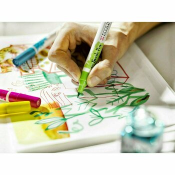 Popisovač Ecoline Brush pen Akvarelové pera Brush Pen Deep Yellow - 3