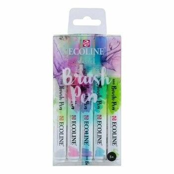 Marker Ecoline Długopis akwarelowy Brush Pen Pastel 5 szt - 2