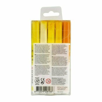 Markeerstift Ecoline Brushpen Brush Pen Yellow 5 pcs - 3