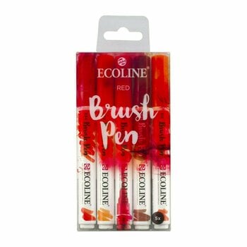 Marker
 Ecoline Penna dell'acquerello Brush Pen Rosso 5 pezzi - 2