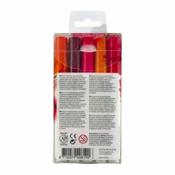 Markeerstift Ecoline Brushpen Brush Pen Red 5 pcs - 3