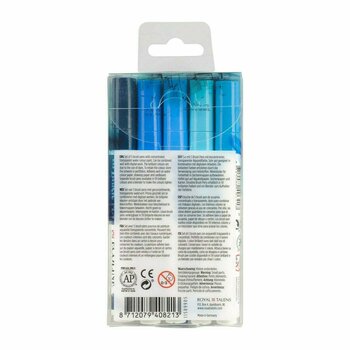 Marqueur Ecoline Brush pen X7 Stylos aquarelle Blue 5 pièces - 3