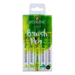 Marker
 Ecoline Brush pen X9 Markere acuarelă Verde 5 buc. - 1