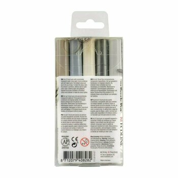 Markeerstift Ecoline Brushpen Brush Pen Grey 5 pcs - 3