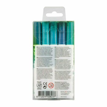 Μαρκαδόρος Ecoline Brush pen X10 Ακουαρέλα στυλό Green Blue 5 Τεμ. - 3