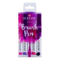 Markere Ecoline Brush pen X15 Akvarell filctollak Violet 5 db - 1