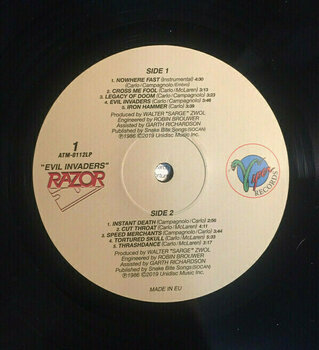 Disque vinyle Razor - Evil Invaders - Reissue (LP) - 3