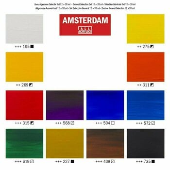 Акрилна боя Amsterdam Комплект акрилни бои 12x20 ml - 6
