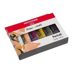 Akrylová barva Amsterdam General Selection Sada akrylových barev Portrait Colors 6 x 20 ml - 1