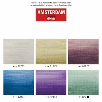 Akrilna boja Amsterdam Set akrilnih boja 6 x 20 ml Pearlescent - 6