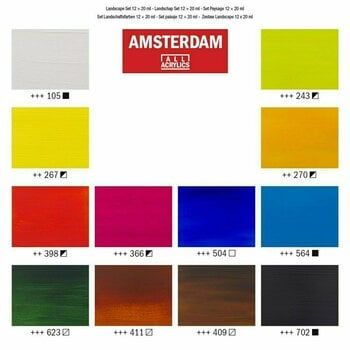 Akrilna barva Amsterdam Komplet akrilnih barv 12x20 ml Pokrajina - 6