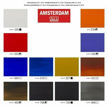 Akryylimaali Amsterdam Set of Acrylic Paints 12x20 ml Urban Landscape - 6