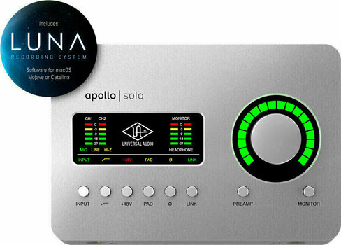 Thunderbolt audio-interface - geluidskaart Universal Audio Apollo Solo - 6