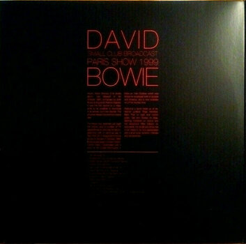 Vinyl Record David Bowie - Small Club Broadcast: Paris Show 1999 (2 LP) - 9