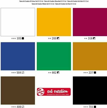 Peinture à l'huile Talens Art Creation 9020108M Ensemble de peintures à l'huile Mixte 8x12 ml - 5