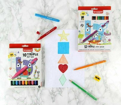 Crayon pour enfants Bruynzeel Triple Coffret crayons pour enfants 12 pièces - 4