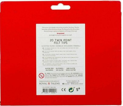 Viltstift Bruynzeel Twin Point Felt Tips 20 Inktpatroon 20 st. - 2