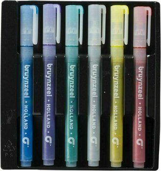 Felt-Tip Pen Bruynzeel Glitter Felt Tips 6 Markers 6 pcs - 3