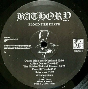 Vinyl Record Bathory - Blood Fire Death (LP) - 2