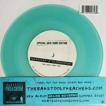 Disco in vinile The Barstool Preachers - Warchief (Blue Coloured) (7" Vinyl) - 2