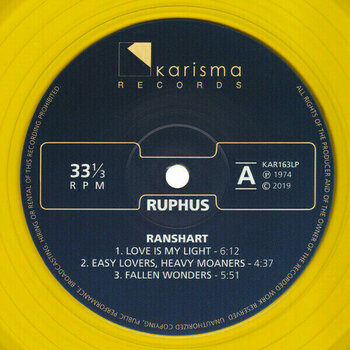 Δίσκος LP Ruphus - Ranshart (Reissue) (Yellow Coloured) (LP) - 2