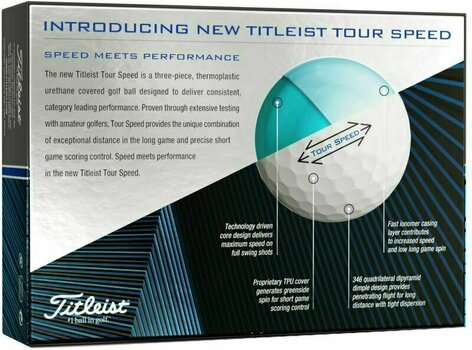 Нова топка за голф Titleist Tour Speed Golf Balls White - 5