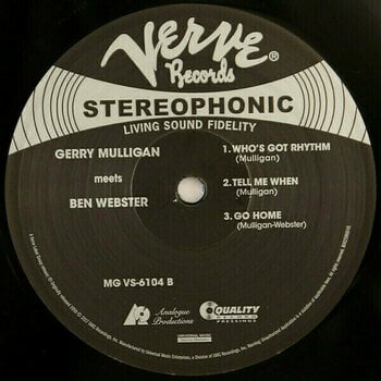 Vinyl Record Gerry Mulligan & Ben Webster - Gerry Mulligan Meets Ben Webster (LP) (200g) - 5