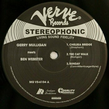 Vinyl Record Gerry Mulligan & Ben Webster - Gerry Mulligan Meets Ben Webster (LP) (200g) - 6