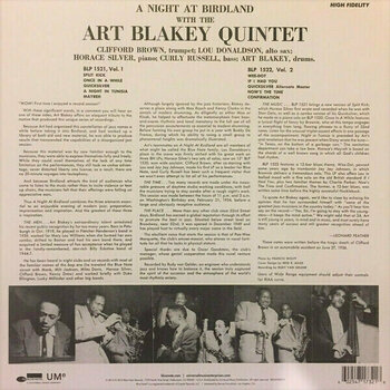 Vinyl Record Art Blakey Quintet - A Night At Birdland, Vol. 1 (LP) - 2