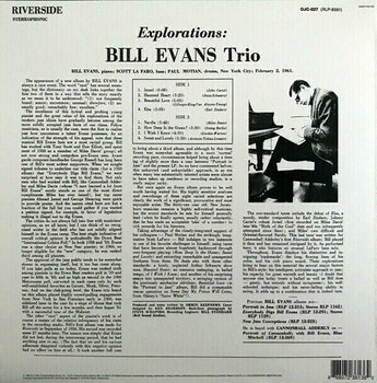 Грамофонна плоча Bill Evans Trio - Explorations (LP) - 2