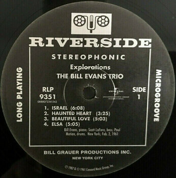 Vinyl Record Bill Evans Trio - Explorations (LP) - 3