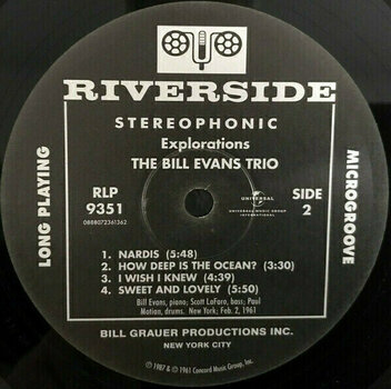 Vinyl Record Bill Evans Trio - Explorations (LP) - 4