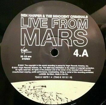 Hanglemez Ben Harper - Live From Mars (4 LP) (180g) - 8