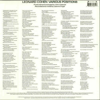 Disque vinyle Leonard Cohen Various Positions (LP) - 4