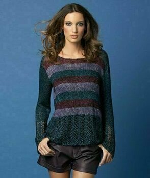 Fil à tricoter Katia Air Lux 66 Pastel Turquoise/Black - 2