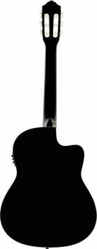 Gitara klasyczna z przetwornikiem Ortega RCE145LBK 4/4 Czarny - 2