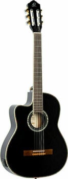 Gitara klasyczna z przetwornikiem Ortega RCE145LBK 4/4 Czarny - 4
