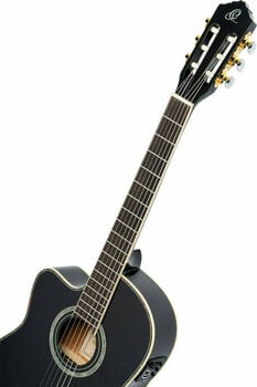 Gitara klasyczna z przetwornikiem Ortega RCE145LBK 4/4 Czarny - 7