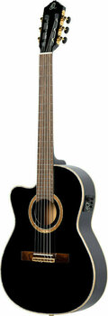 Gitara klasyczna z przetwornikiem Ortega RCE138-T4BK-L 4/4 Czarny - 3