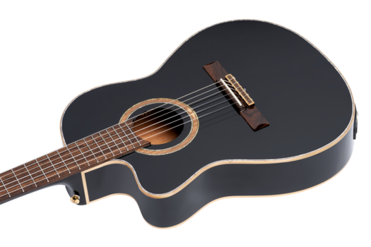 Klasická kytara s elektronikou Ortega RCE138-T4BK-L 4/4 Černá - 8