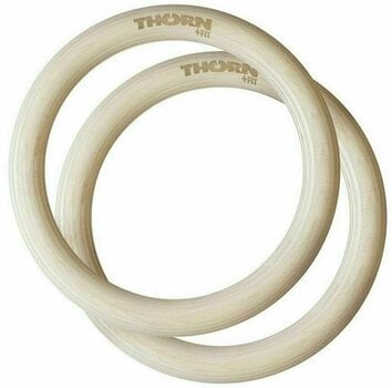 Felfüggeszthető tornakeret Thorn FIT Wood Gymnastic Rings with Straps Fekete Felfüggeszthető tornakeret - 2