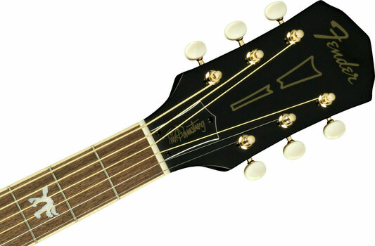 Jumbo elektro-akoestische gitaar Fender Tim Armstrong Hellcat Zwart - 5