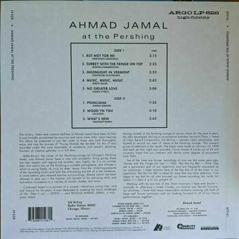 Płyta winylowa Ahmad Jamal - Ahmad Jamal At The Pershing (Mono) (200g) (LP) - 3