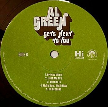 Vinyl Record Al Green - Gets Next to You (US) (LP) - 5