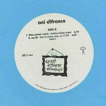 Vinyl Record Ani Difranco - Little Plastic Remixes (Blue Coloured) (EP) - 3