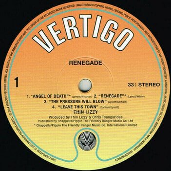 Vinylskiva Thin Lizzy - Renegade (LP) - 3