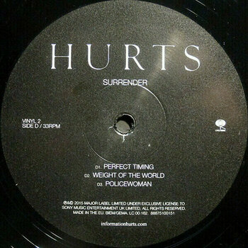 Vinyl Record Hurts - Surrender (2 LP + CD) - 5