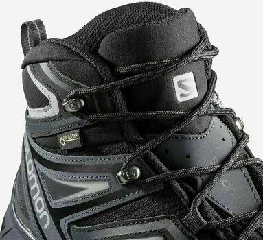 Mens Outdoor Shoes Salomon X Ultra 3 Mid GTX Black/India Ink/Monument 42 Mens Outdoor Shoes - 5
