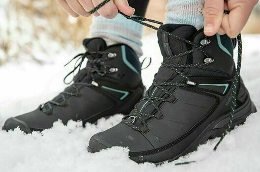 Womens Outdoor Shoes Salomon X Ultra Mid Winter CS WP W Black/Phantom 37 1/3 Womens Outdoor Shoes - 8
