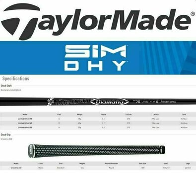 Golf Club - Hybrid TaylorMade SIM DHY Golf Club - Hybrid Højrehåndet Stiv 19° - 11